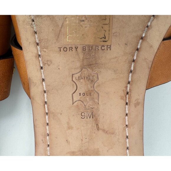 Tory Burch Brown City Slide Leather Slip-On Sandals Size 9M - Picture 6 of 11